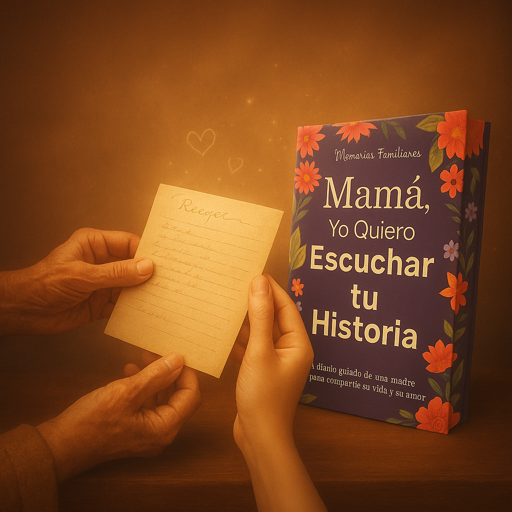 Manos sosteniendo el diario español con una nota escrita a mano